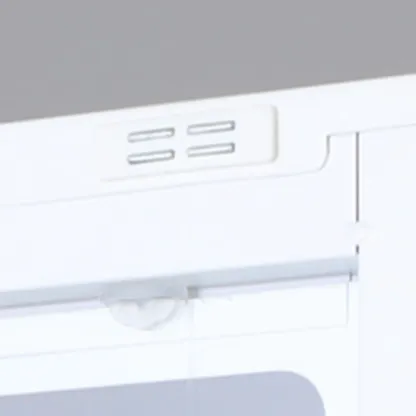 Horizontal Rectangular Metal Black Bookcase with Glass Doors Image - 9