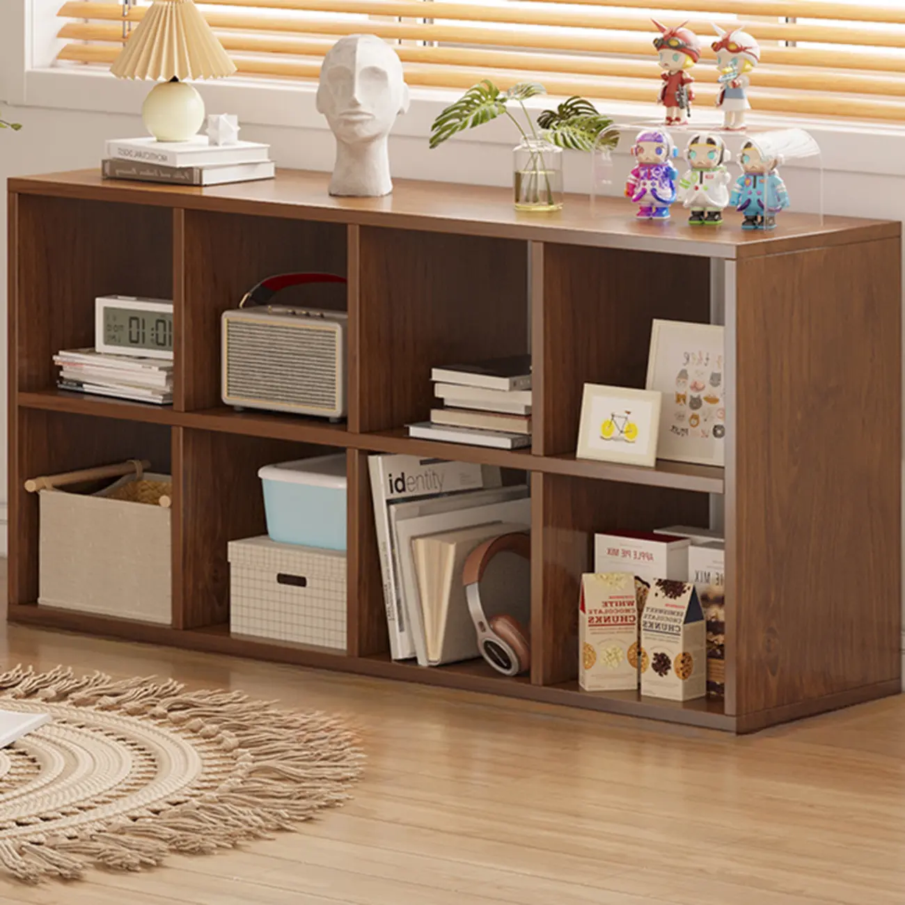 Modern Wood Cube Wood  Bookcase with Versatile Storage Image - 10 | homeyfad