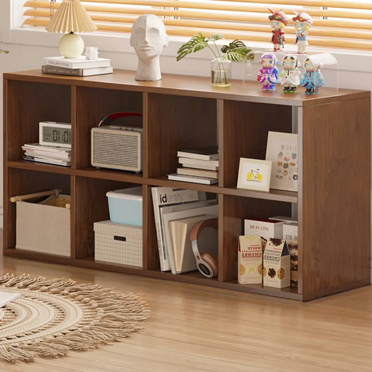 Modern Wood Cube Wood  Bookcase with Versatile Storage Image - 10