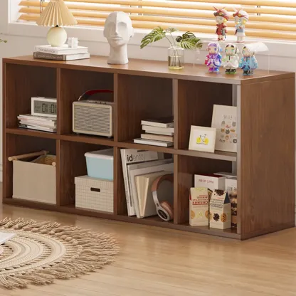 Modern Wood Cube Wood  Bookcase with Versatile Storage Image - 10