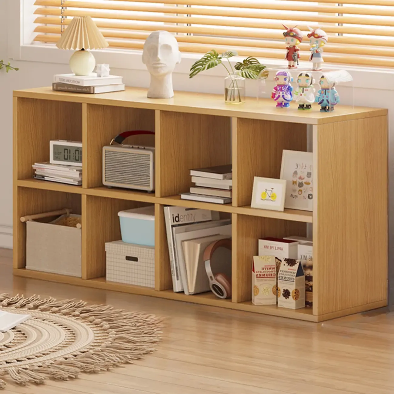 Modern Wood Cube Wood  Bookcase with Versatile Storage Image - 9