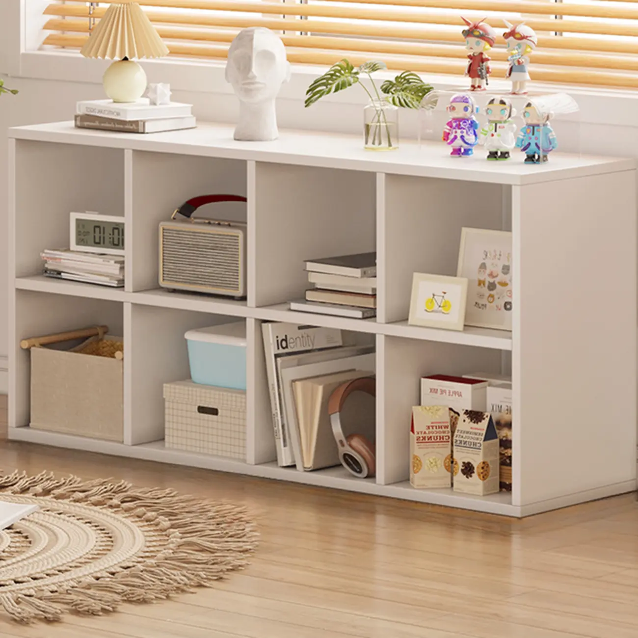 Modern Wood Cube Wood  Bookcase with Versatile Storage Image - 8 | homeyfad
