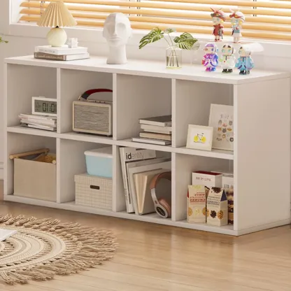 Modern Wood Cube Wood  Bookcase with Versatile Storage Image - 8