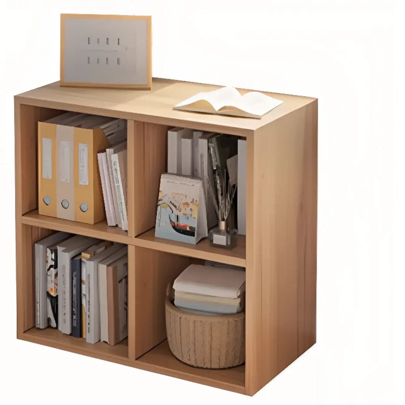 Modern Wood Cube Wood  Bookcase with Versatile Storage Image - 13
