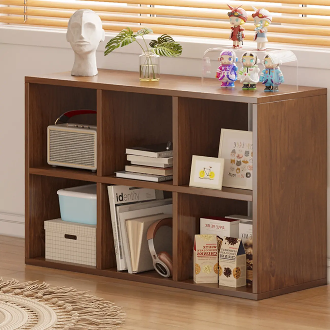 Modern Wood Cube Wood  Bookcase with Versatile Storage Image - 7 | homeyfad