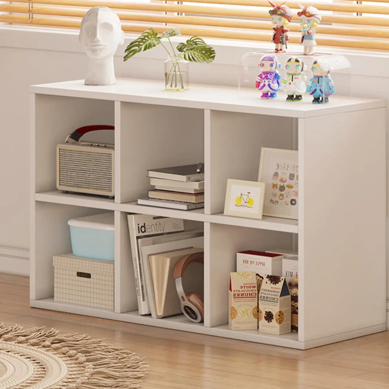 Modern Wood Cube Wood  Bookcase with Versatile Storage Image - 5 | homeyfad