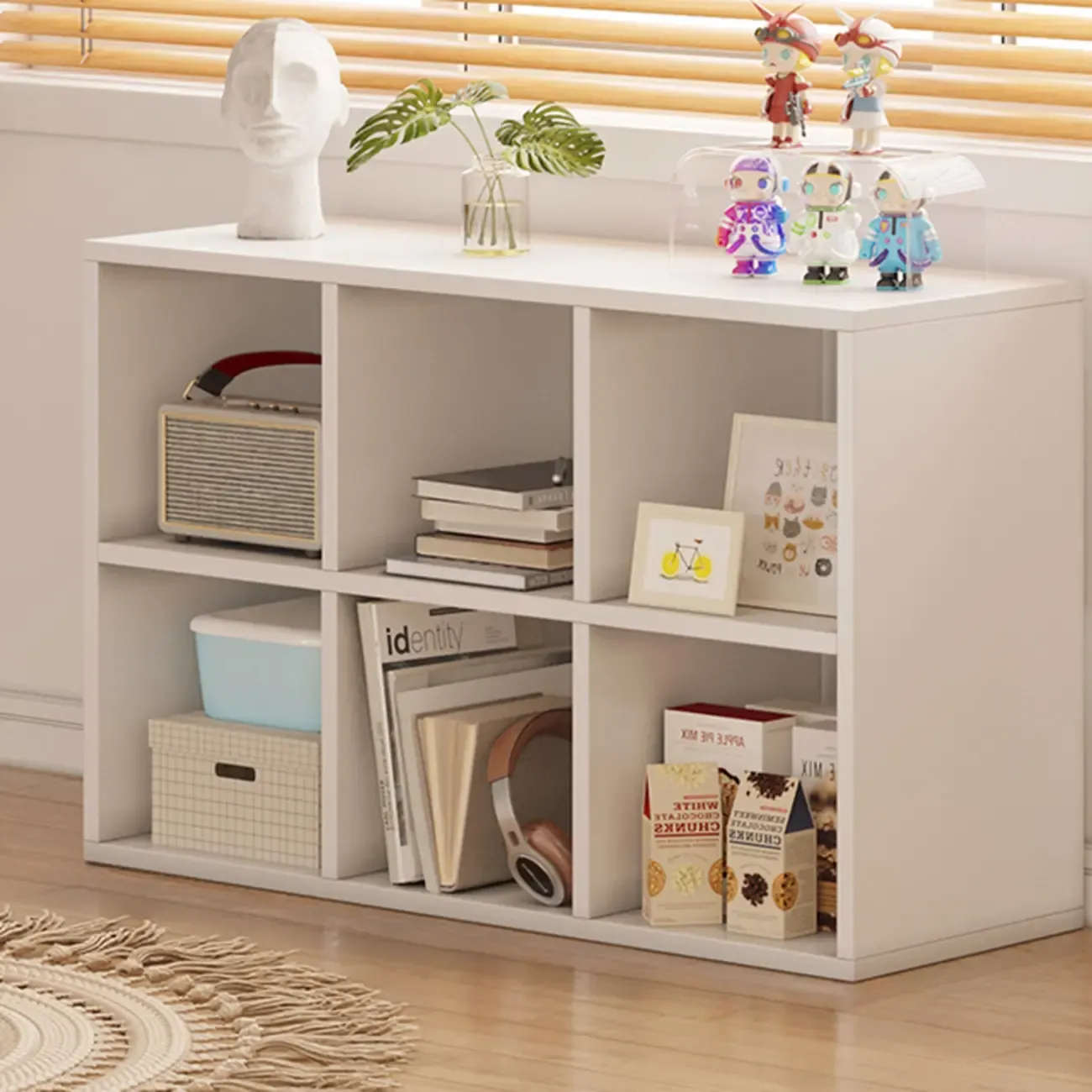 Modern Wood Cube Wood  Bookcase with Versatile Storage Image - 5