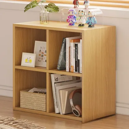 Modern Wood Cube Wood  Bookcase with Versatile Storage Image - 3