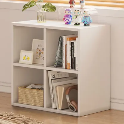 Modern Wood Cube Wood  Bookcase with Versatile Storage Image - 2