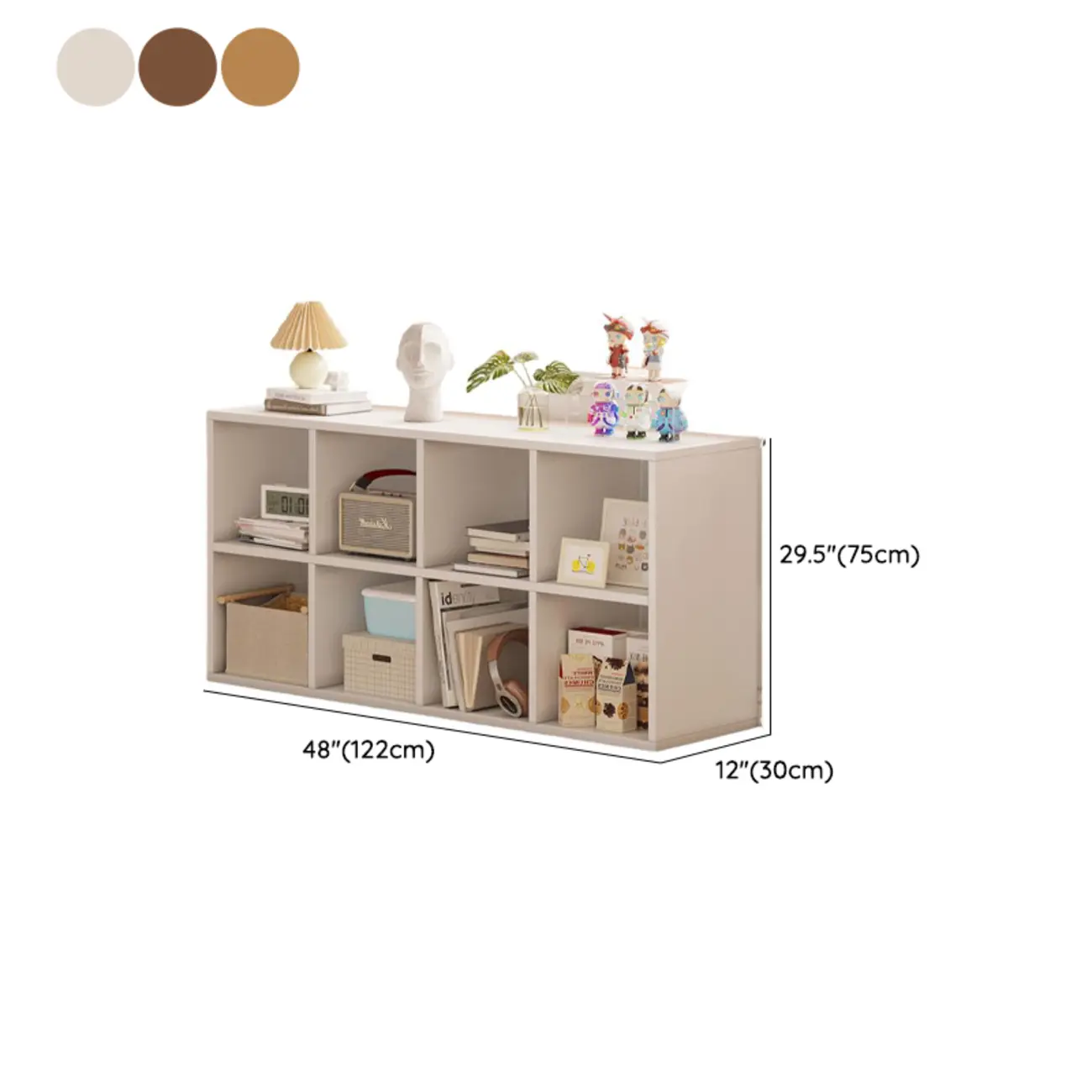 Modern Wood Cube Wood  Bookcase with Versatile Storage #size | homeyfad