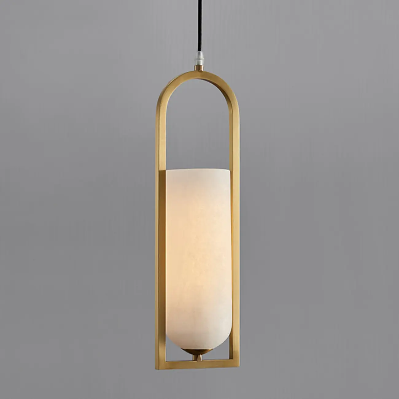 Adjustable Stone Metal Cylinder Pendant Light Image - 7 | homeyfad