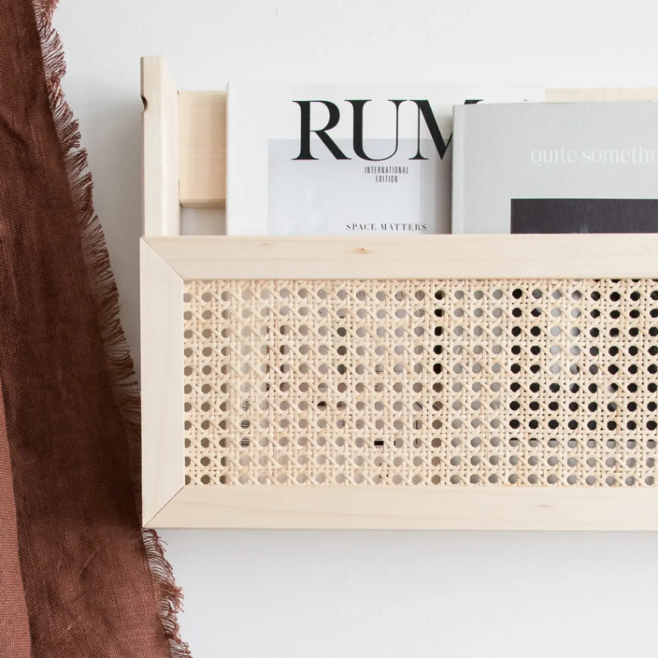 Simple Natural Wooden Open Back Wall-Mounted Bookshelves Image - 5 | homeyfad