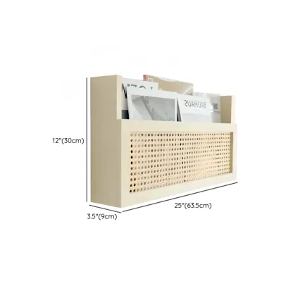 Simple Natural Wooden Open Back Wall-Mounted Bookshelves #size