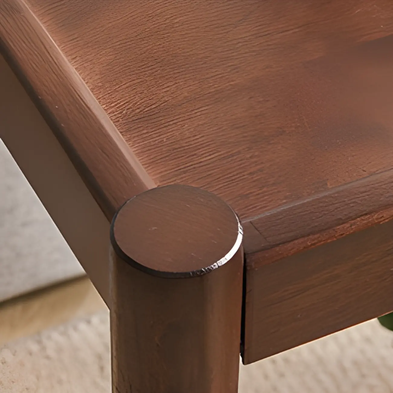 Minimalist Brown 2-Tier Tray Top Wooden End Table with Rollers Image - 9 | homeyfad