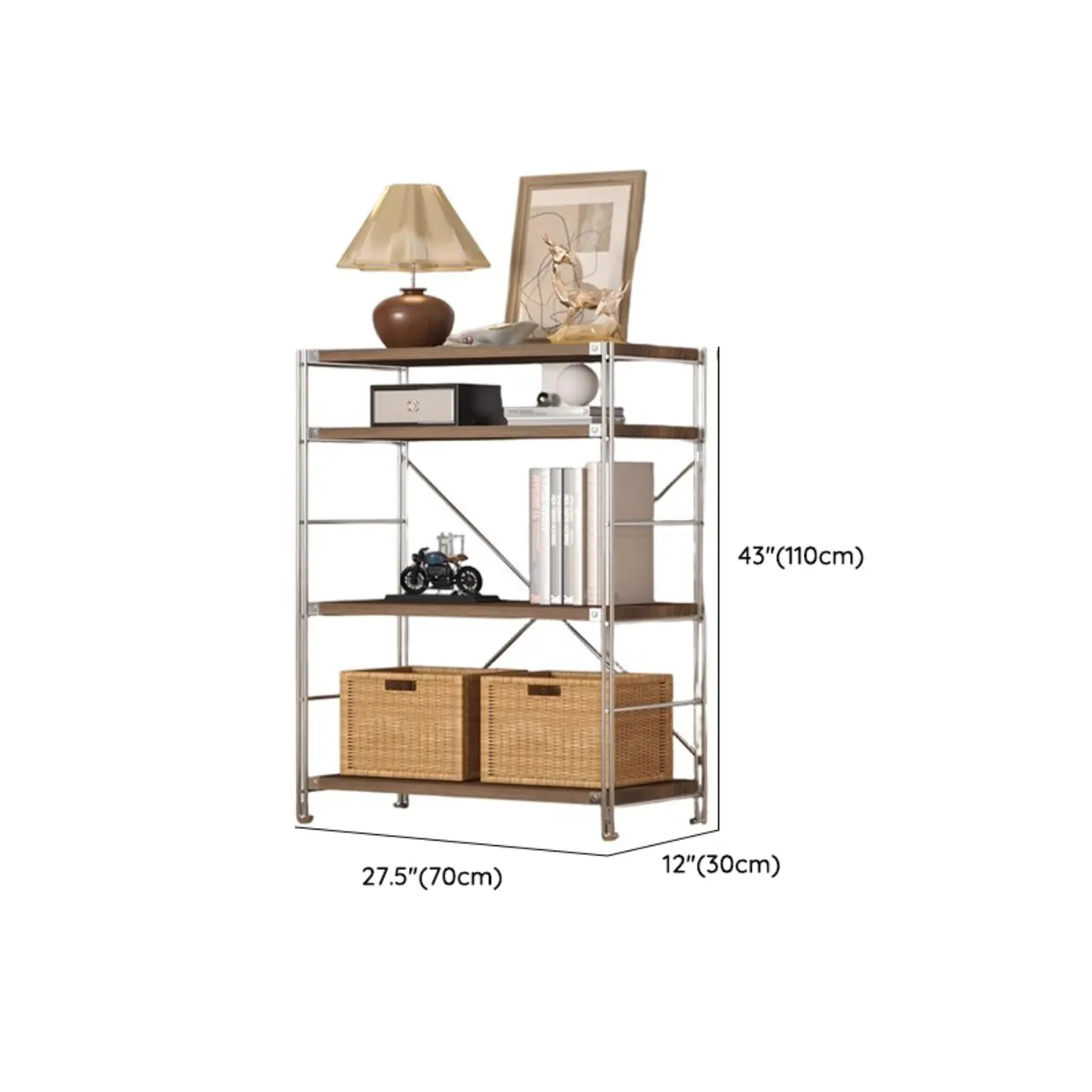 Etagere Brown Wooden Shelf Open Back Cube Bookcase Image - 17 | homeyfad