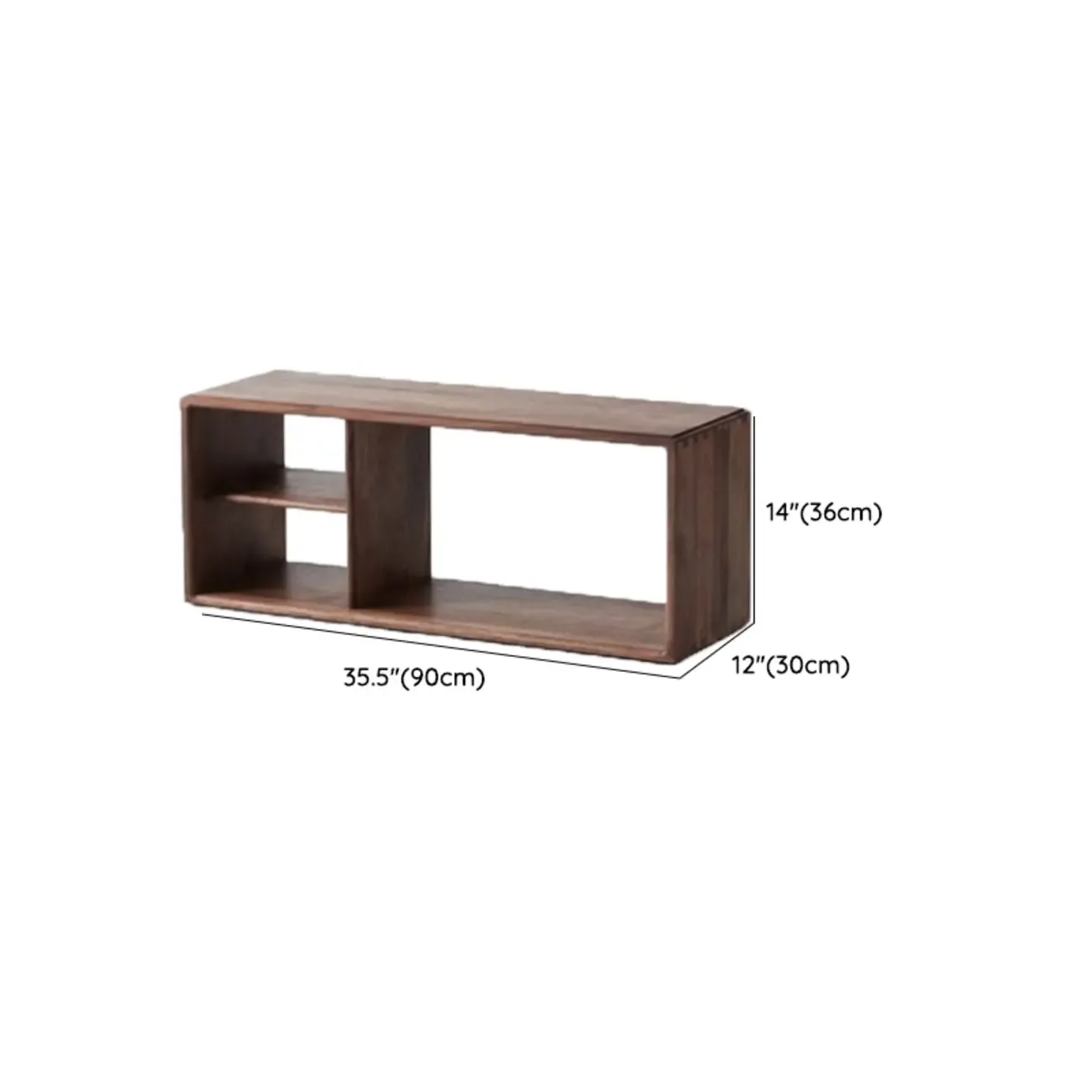 Brown Wooden Open Back Cube Bookshelf Storage Organizer Image - 16