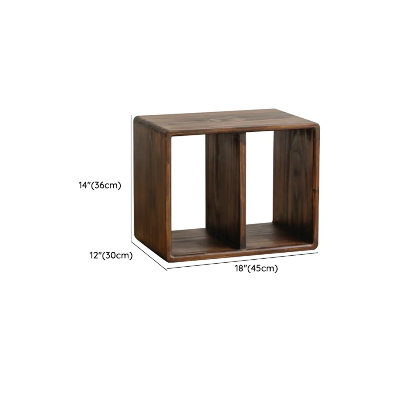 Brown Wooden Open Back Cube Bookshelf Storage Organizer Image - 22 | homeyfad