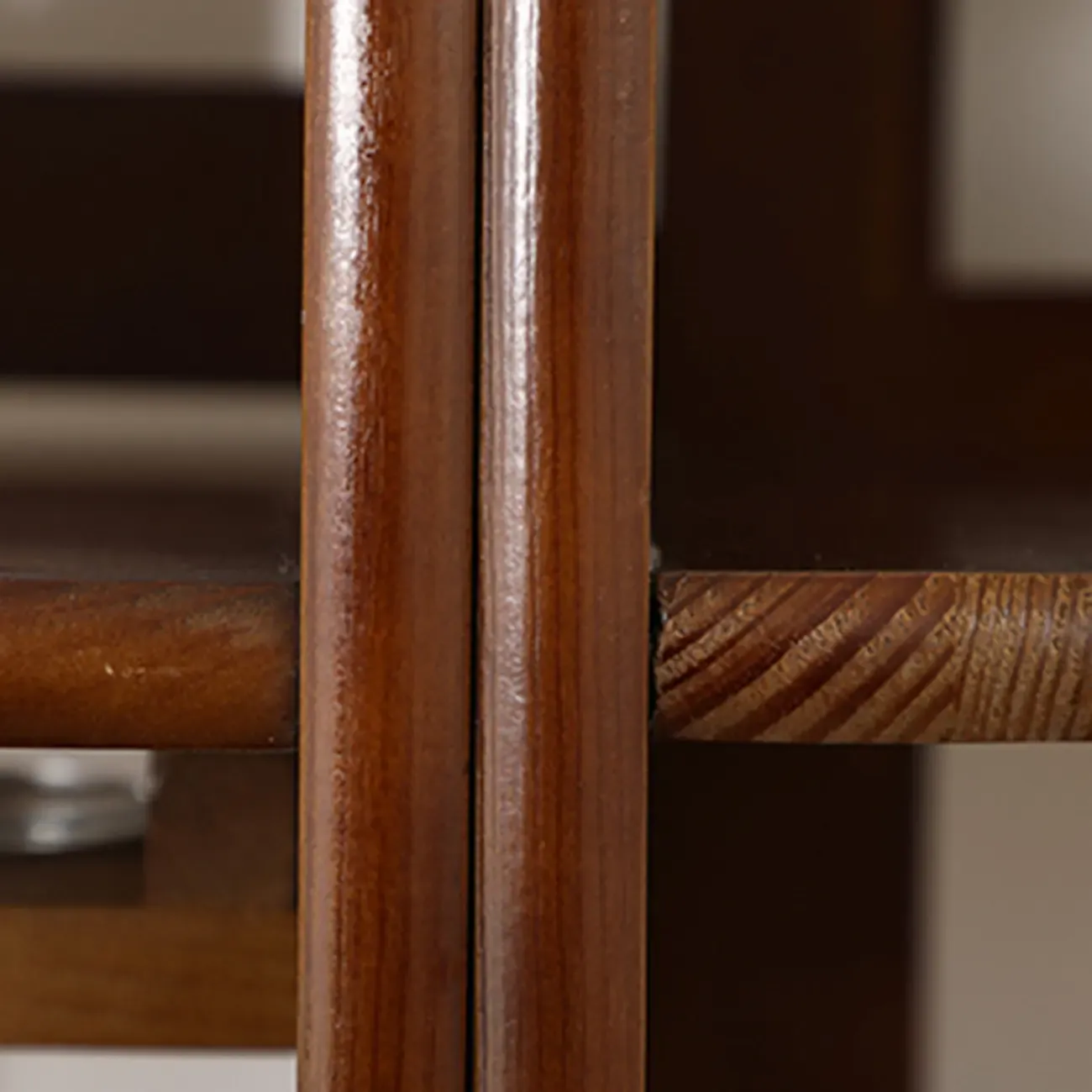 Free Standing Pine Wood Wine Cabinet with Bar Glass Holder Shelf Image - 13