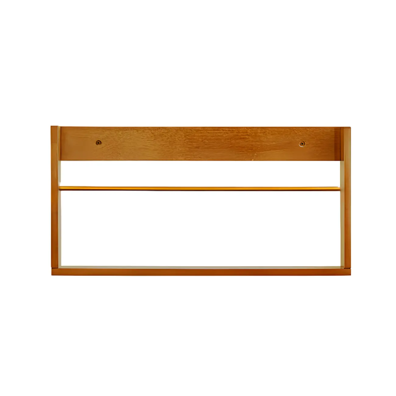 Horizontal Cherry Wooden Open Back Floating Bookshelf Image - 6 | homeyfad