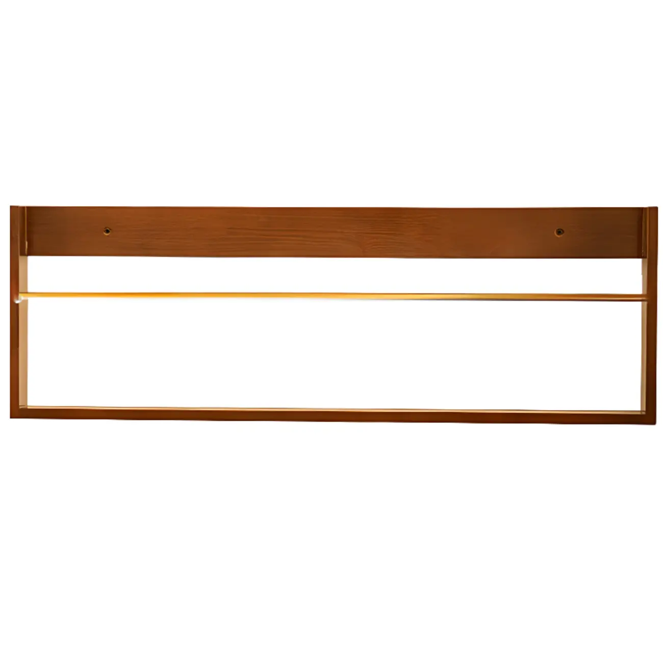 Horizontal Cherry Wooden Open Back Floating Bookshelf Image - 9 | homeyfad