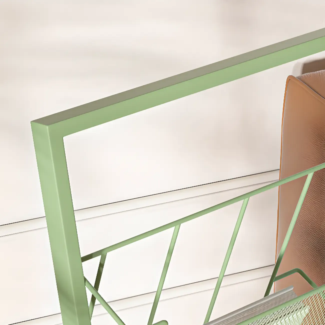 Vertical Black Metal 4-Shelf Open Back Display Bookcase Image - 5