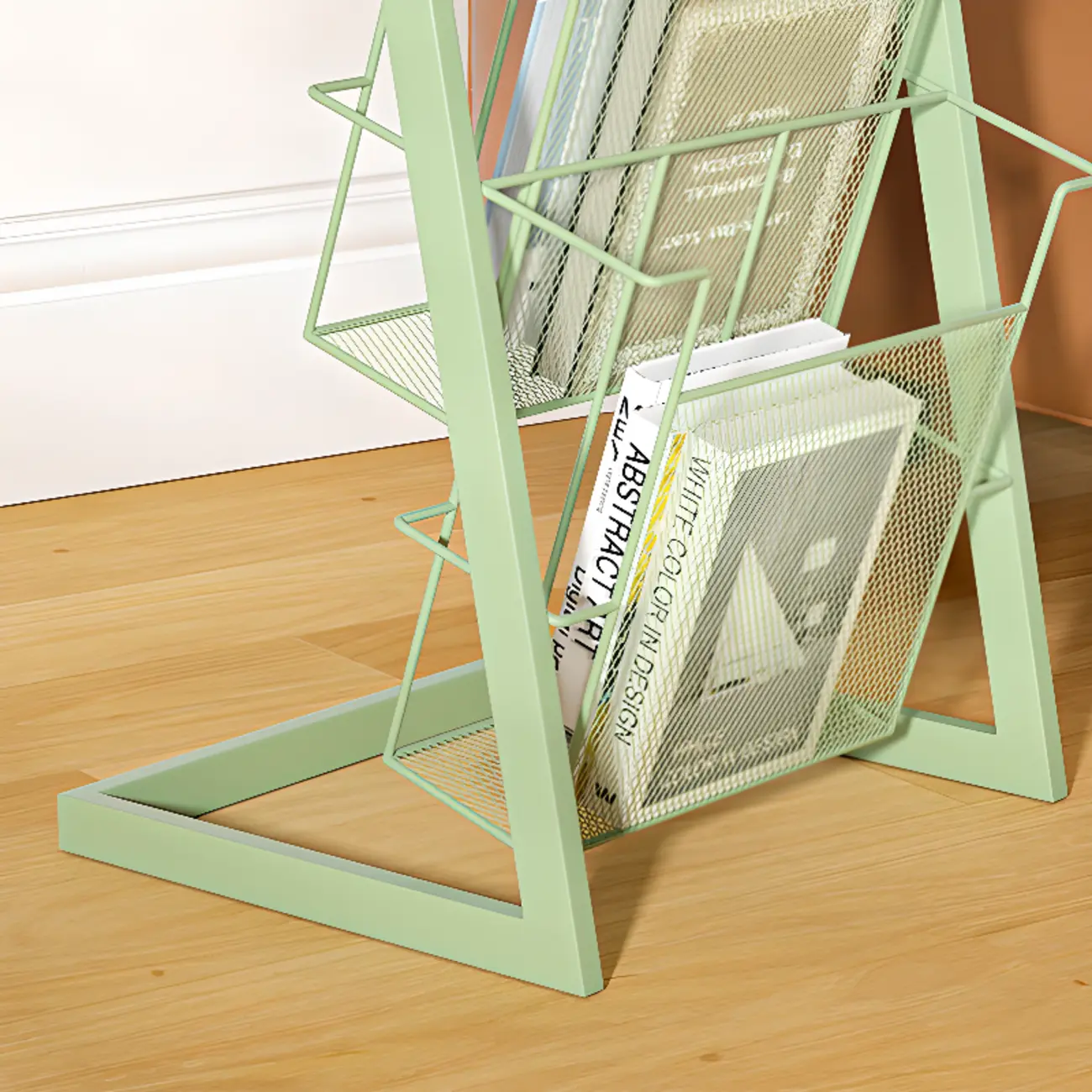 Vertical Black Metal 4-Shelf Open Back Display Bookcase Image - 6 | homeyfad