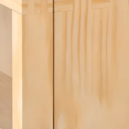 Modern Wooden Natural Open Back Cube Bookcase Image - 8