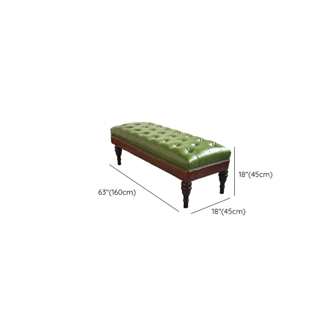 Vintage Solid Wood Trufted Upholstered Bedroom Bench Image - 10 | homeyfad