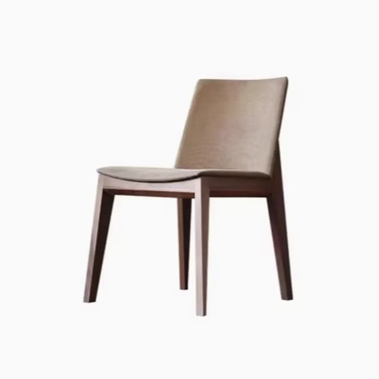 Modern Armless Upholstered Dining Chair with Wood Legs Image - 7 | homeyfad