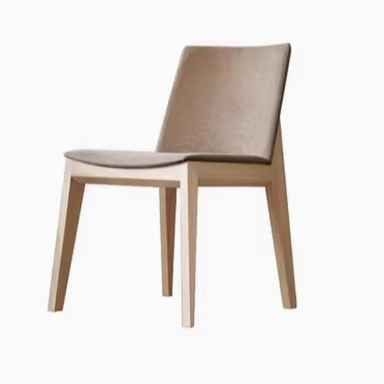 Modern Armless Upholstered Dining Chair with Wood Legs Image - 8 | homeyfad