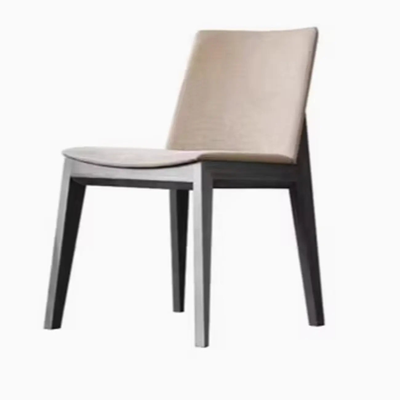 Modern Armless Upholstered Dining Chair with Wood Legs Image - 9 | homeyfad