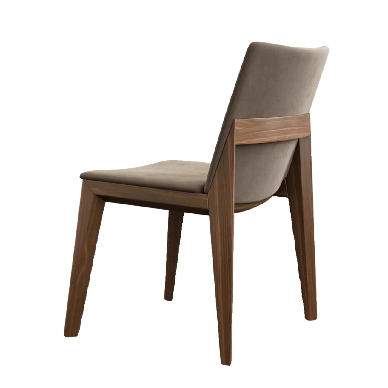 Modern Armless Upholstered Dining Chair with Wood Legs Image - 12 | homeyfad