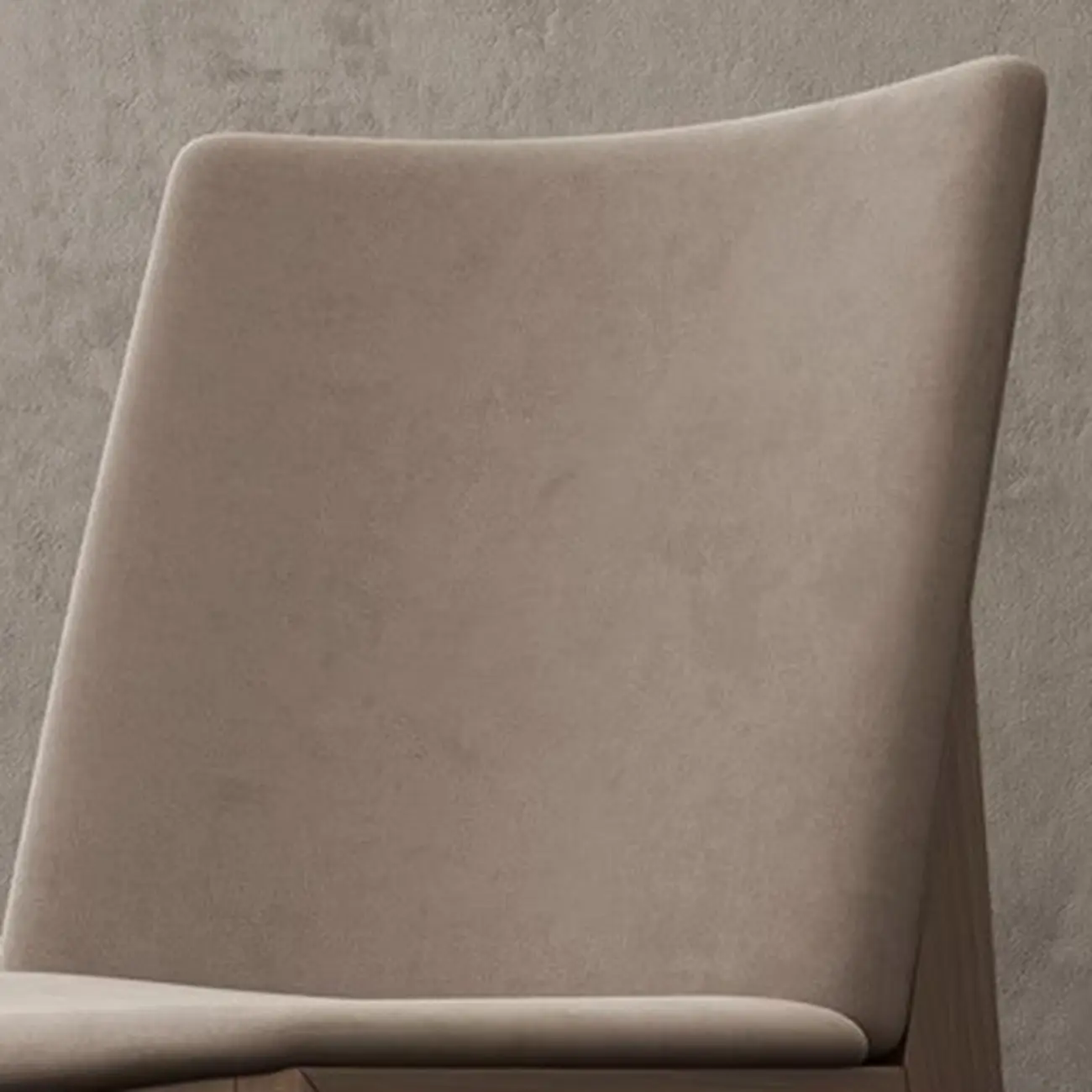 Modern Armless Upholstered Dining Chair with Wood Legs Image - 5 | homeyfad