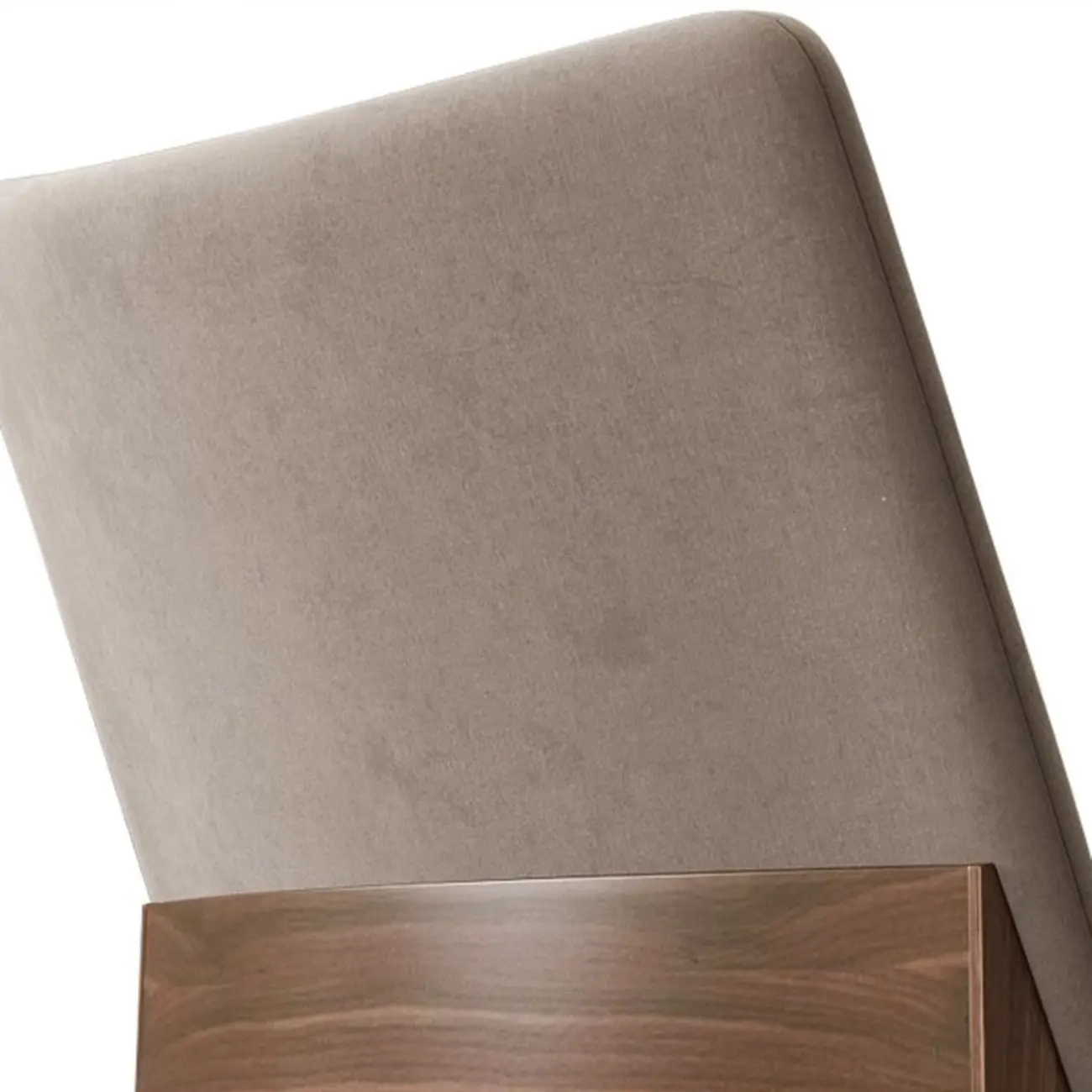 Modern Armless Upholstered Dining Chair with Wood Legs Image - 6 | homeyfad