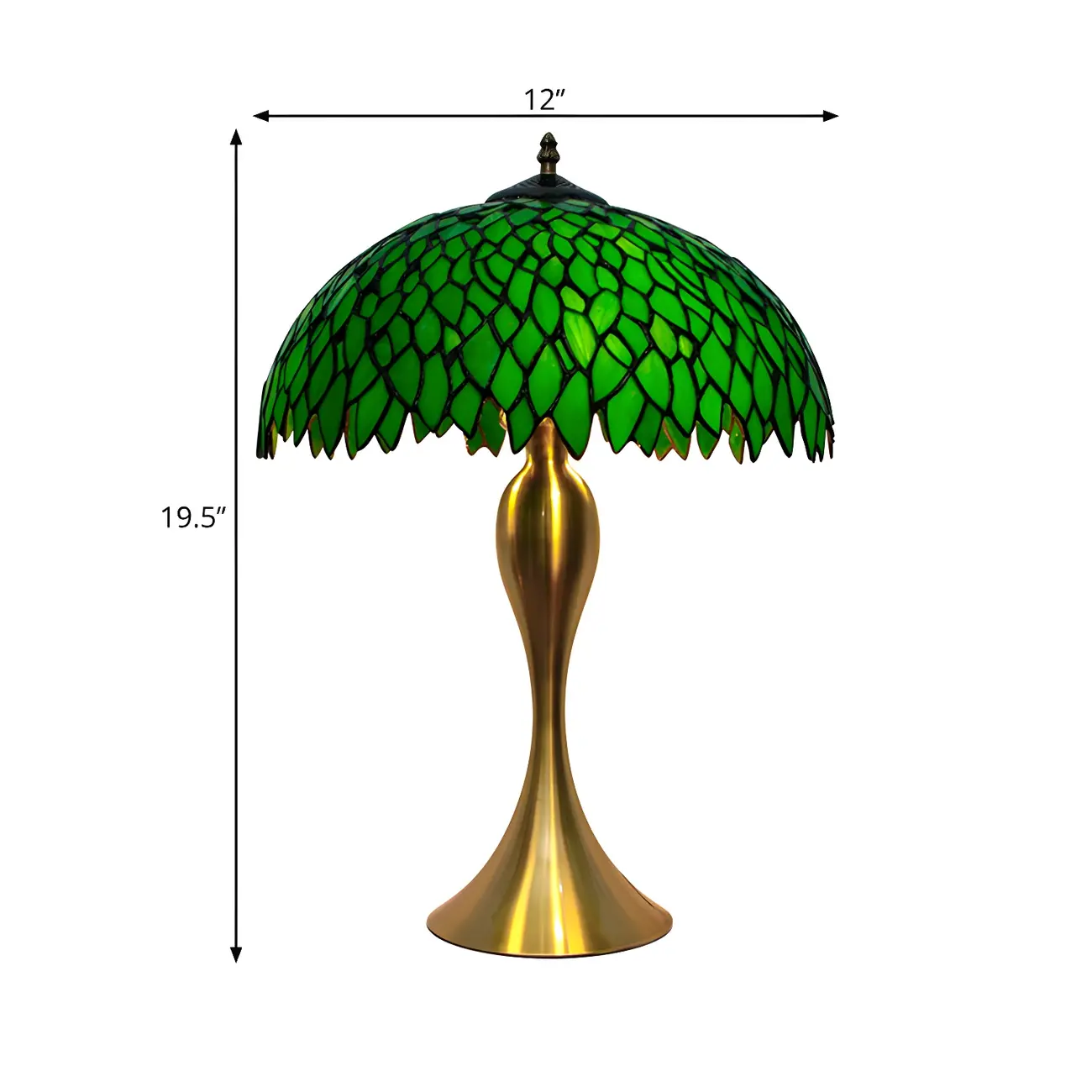 Leaf Design Green Glass Kids Lamp LED for Bedroom | homeyfad