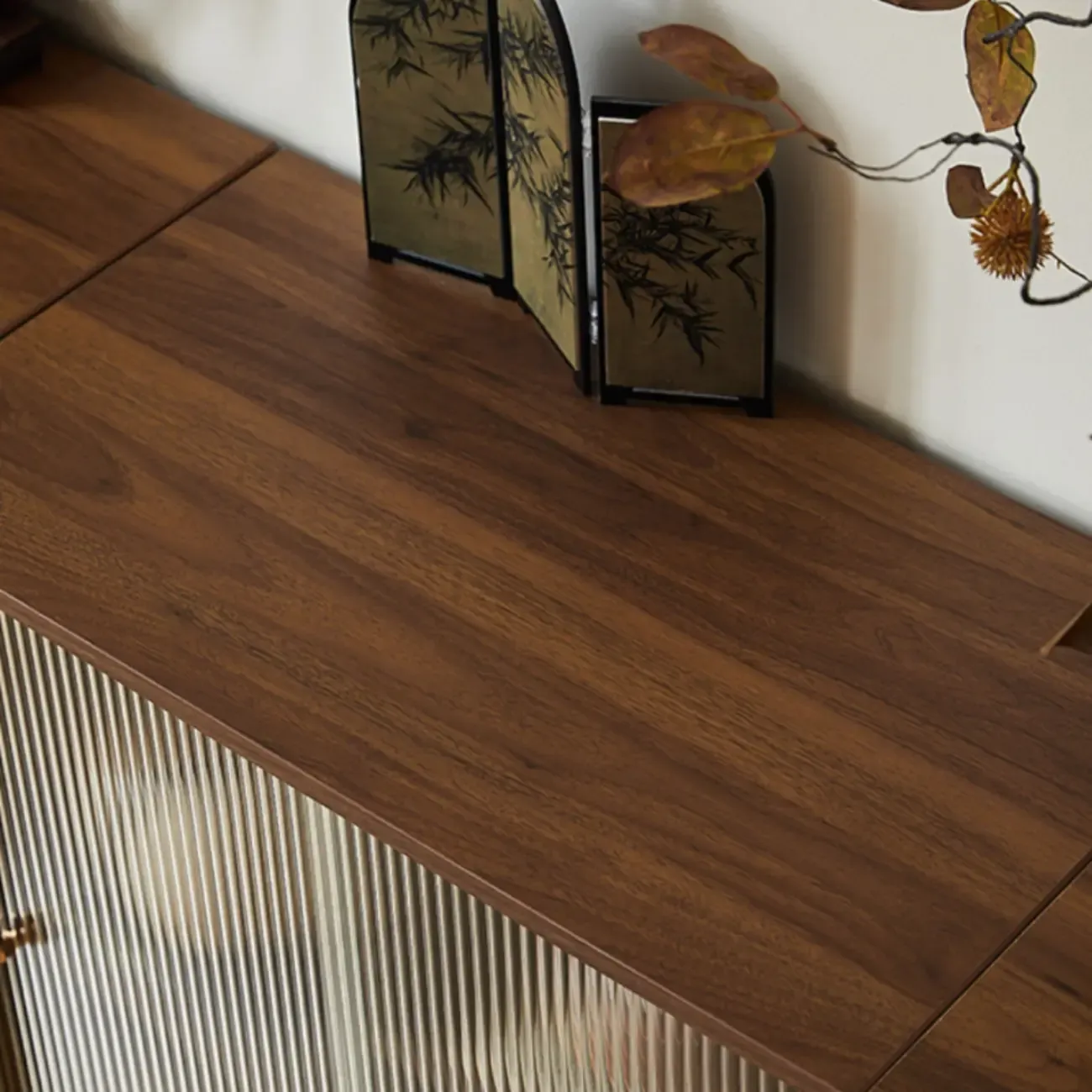 Short Modern Brown Wooden Cube Bookcase with Doors Image - 9