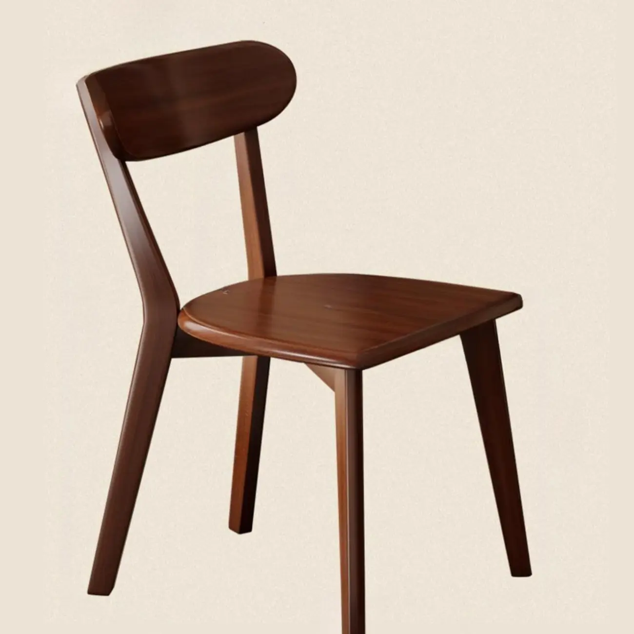 Modern Wood open Low Back Armless Dining Chair Image - 6 | homeyfad