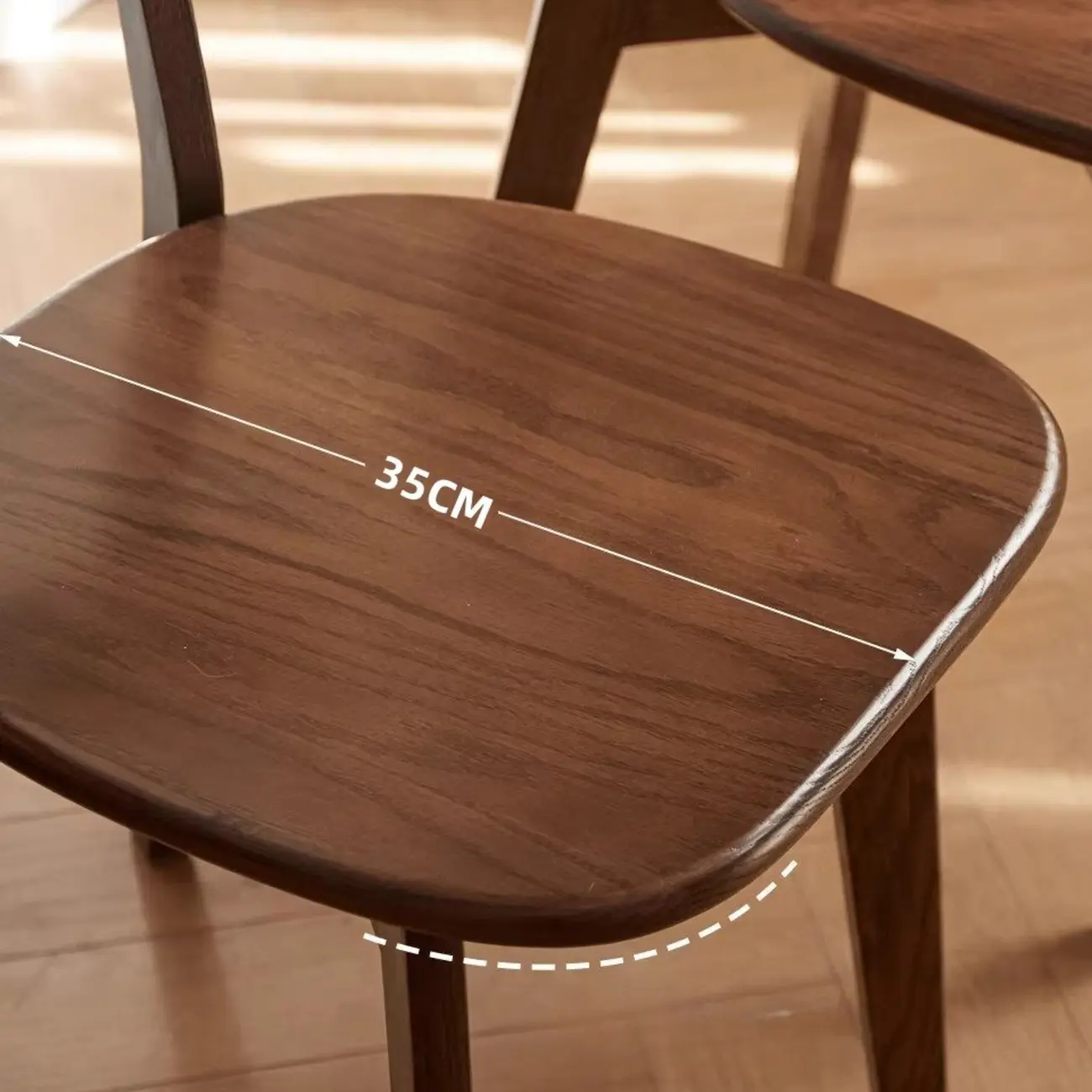 Modern Wood open Low Back Armless Dining Chair Image - 7 | homeyfad