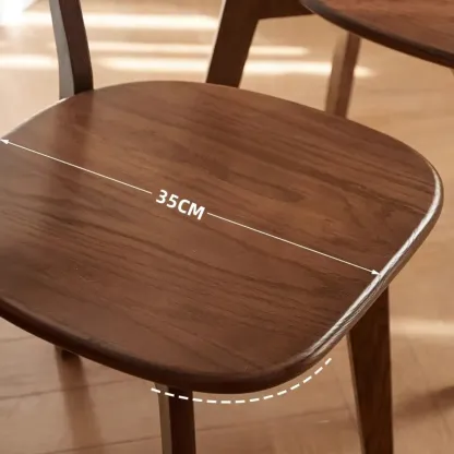 Modern Wood open Low Back Armless Dining Chair Image - 7