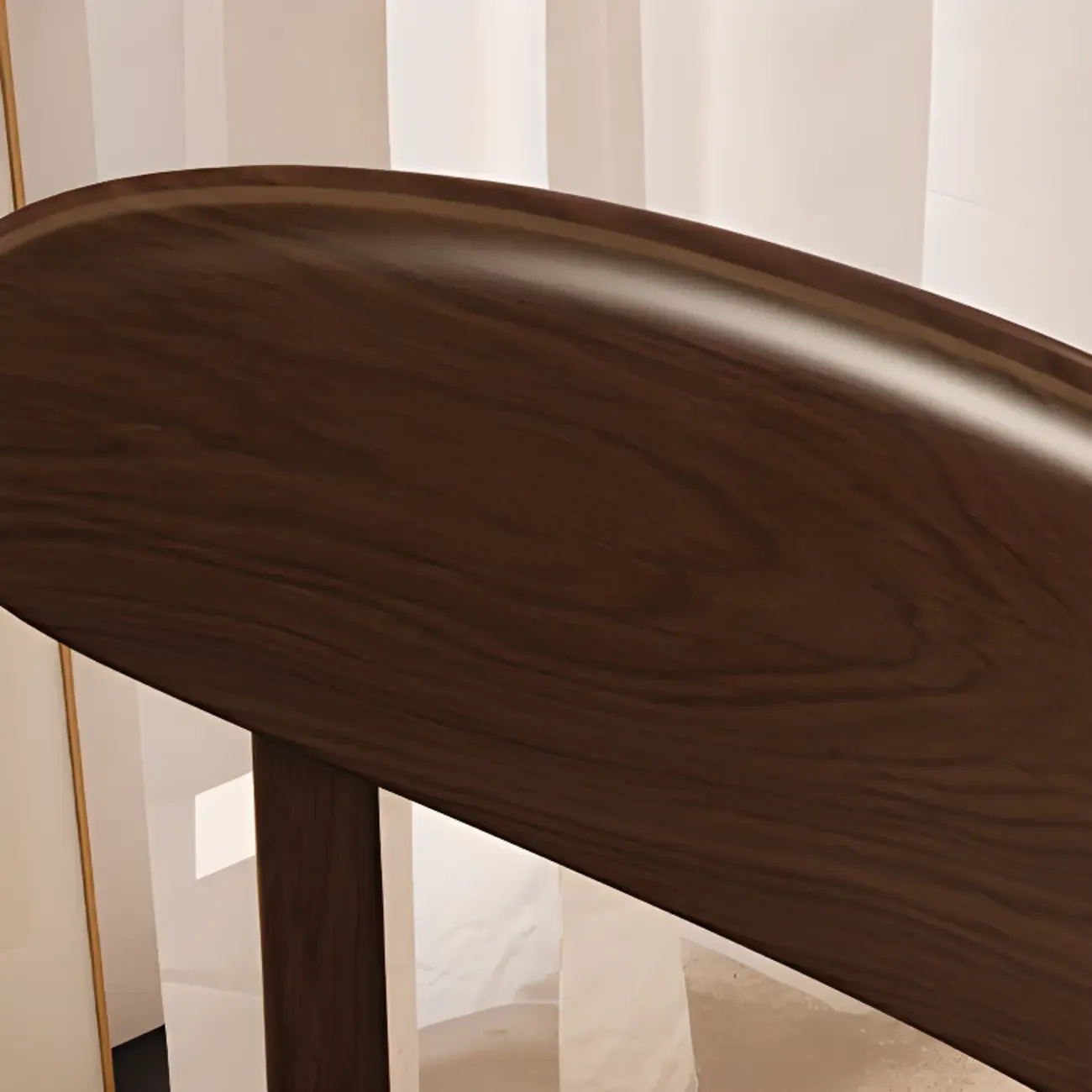 Modern Wood open Low Back Armless Dining Chair Image - 8