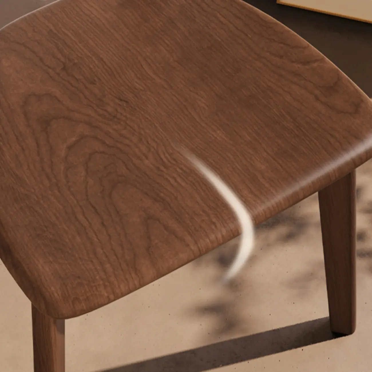 Modern Wood open Low Back Armless Dining Chair Image - 9 | homeyfad