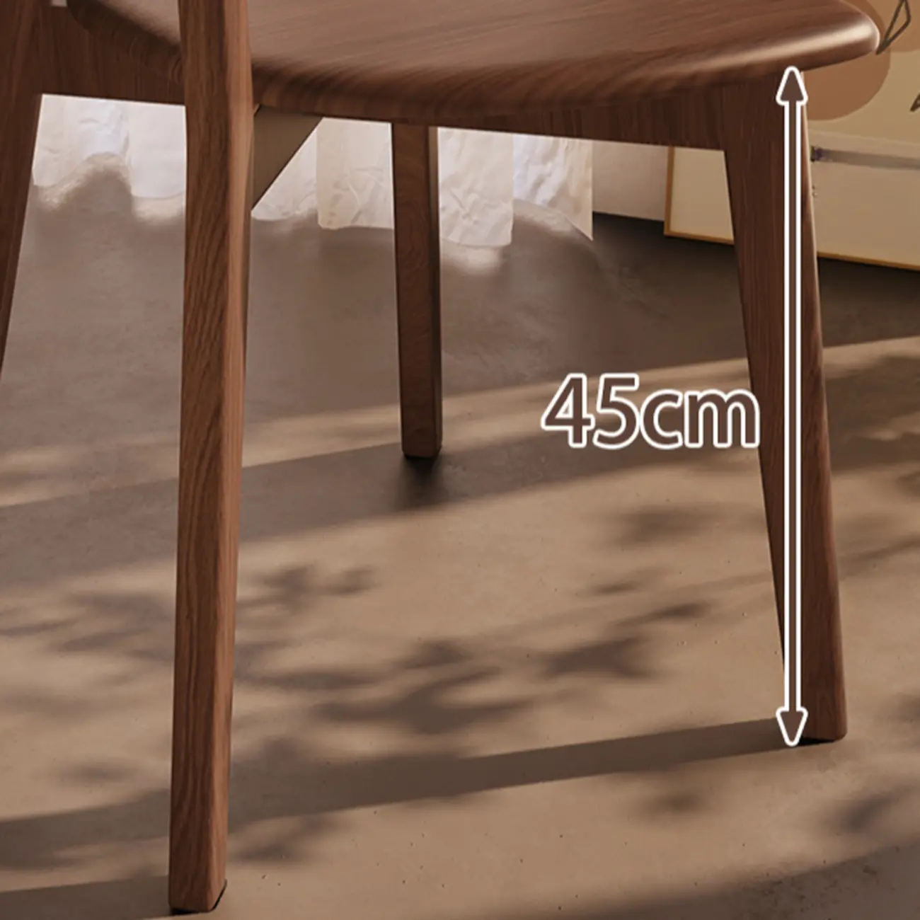 Modern Wood open Low Back Armless Dining Chair Image - 10 | homeyfad