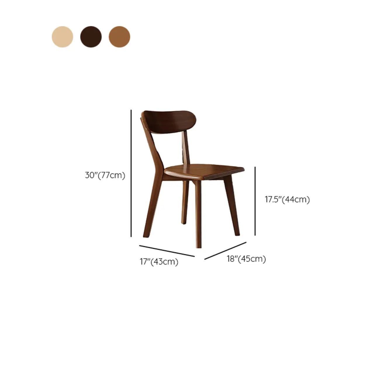 Modern Wood open Low Back Armless Dining Chair #size | homeyfad