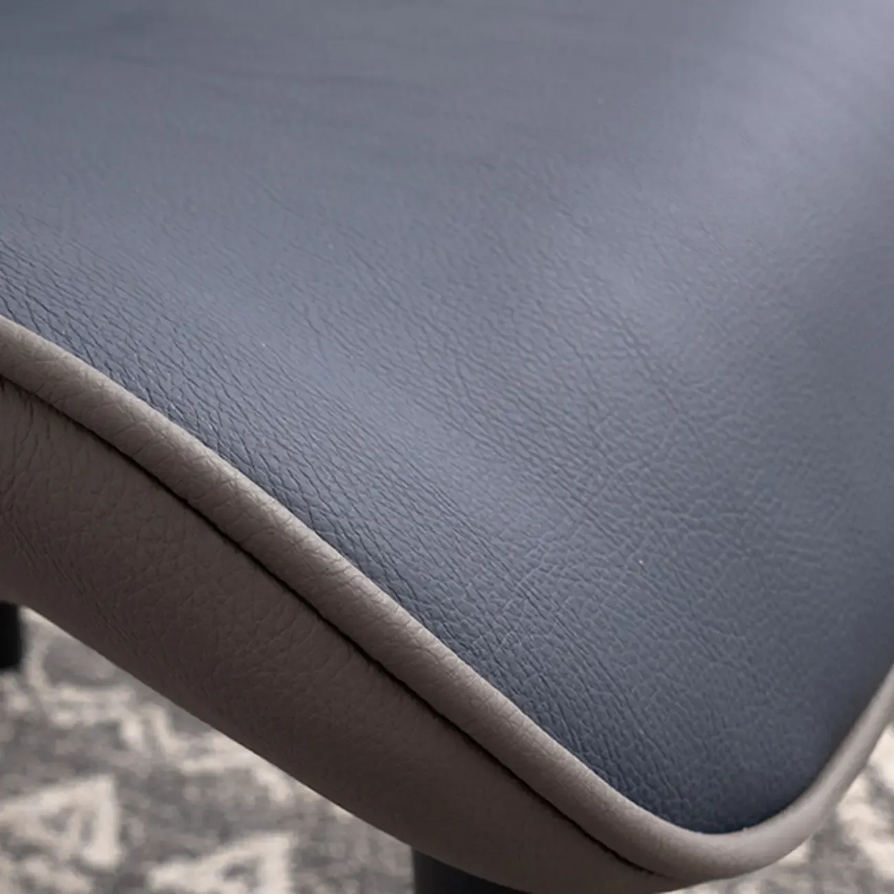 Modern Faux Leather Upholstery Dining Chair with Metal Legs Image - 6