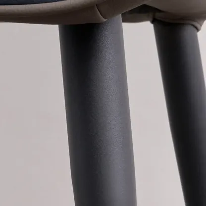 Modern Faux Leather Upholstery Dining Chair with Metal Legs Image - 8