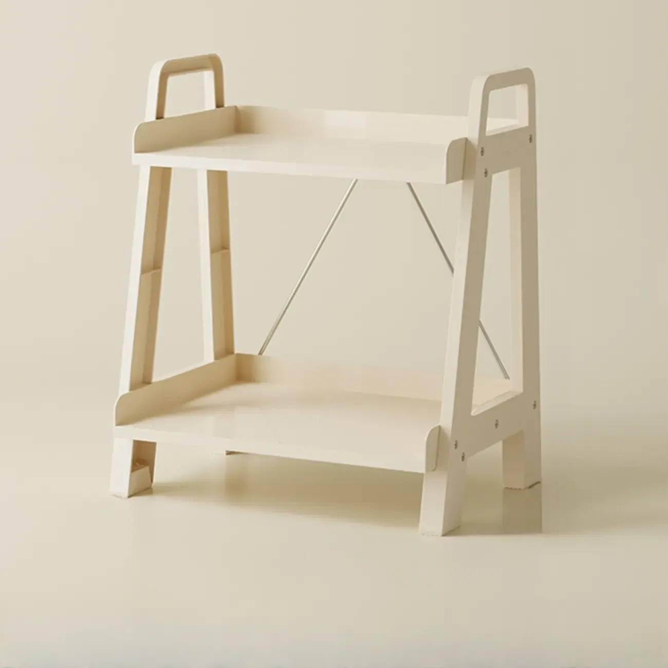 Modern Milky White Four Legs Acrylic Sofa End Table Image - 8