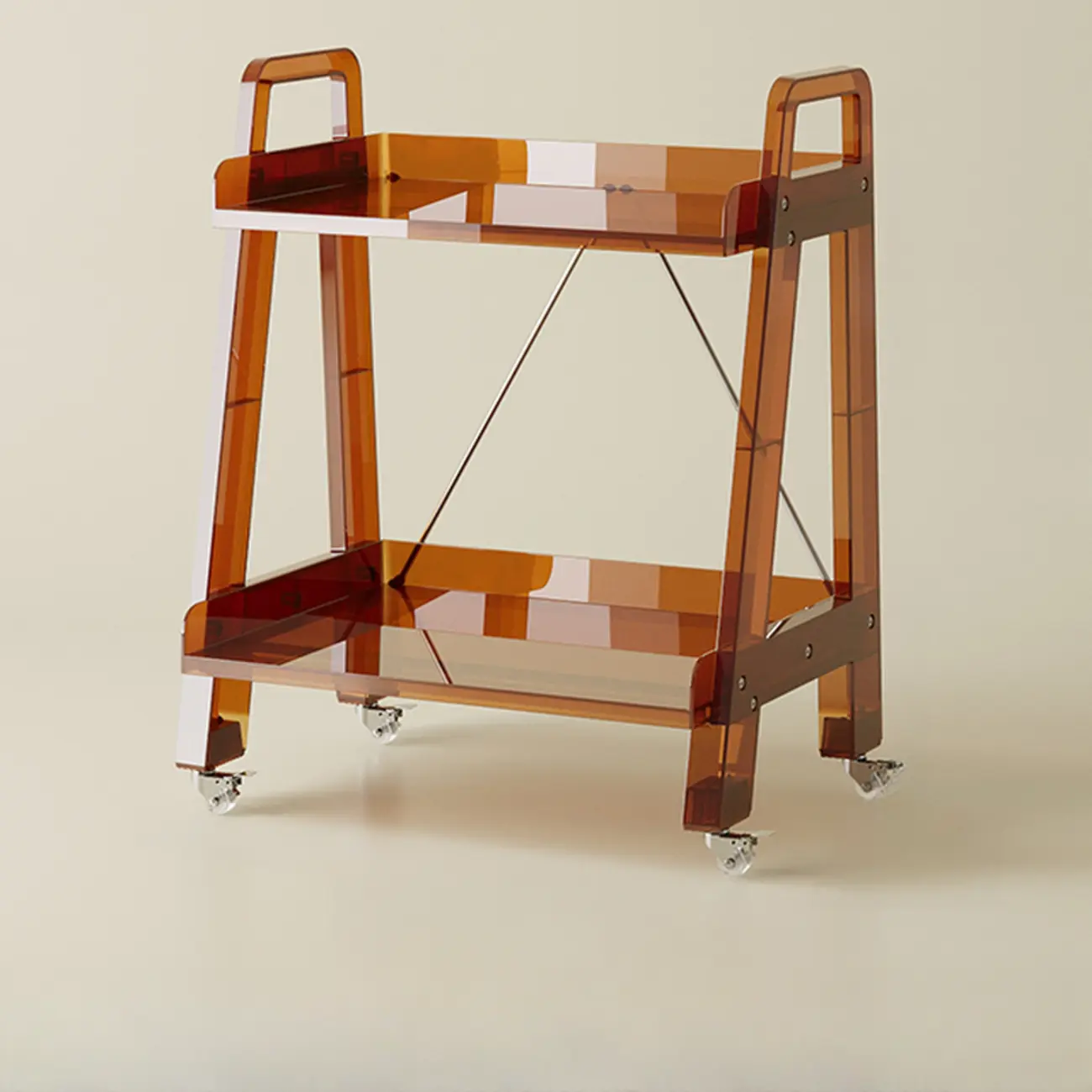 Modern Milky White Four Legs Acrylic Sofa End Table Image - 11 | homeyfad