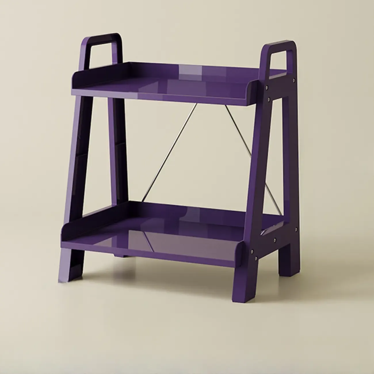 Modern Milky White Four Legs Acrylic Sofa End Table Image - 12