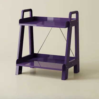 Modern Milky White Four Legs Acrylic Sofa End Table Image - 12