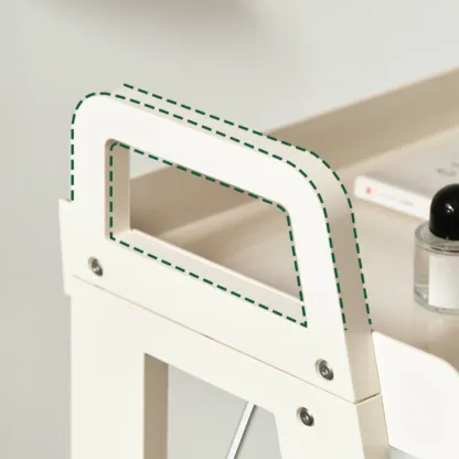 Modern Milky White Four Legs Acrylic Sofa End Table Image - 4